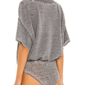 Cozy Girl Bodysuit in Washed Black - Free People - Revolve - EUC